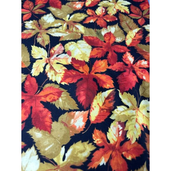 Autumn Leaf Print Cotton Fabric 17"x58" Warm Tones Crafts Quilting Decorating Pr - Picture 7 of 10
